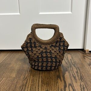Target x Noel Collab Raffia Brown and Black Bag